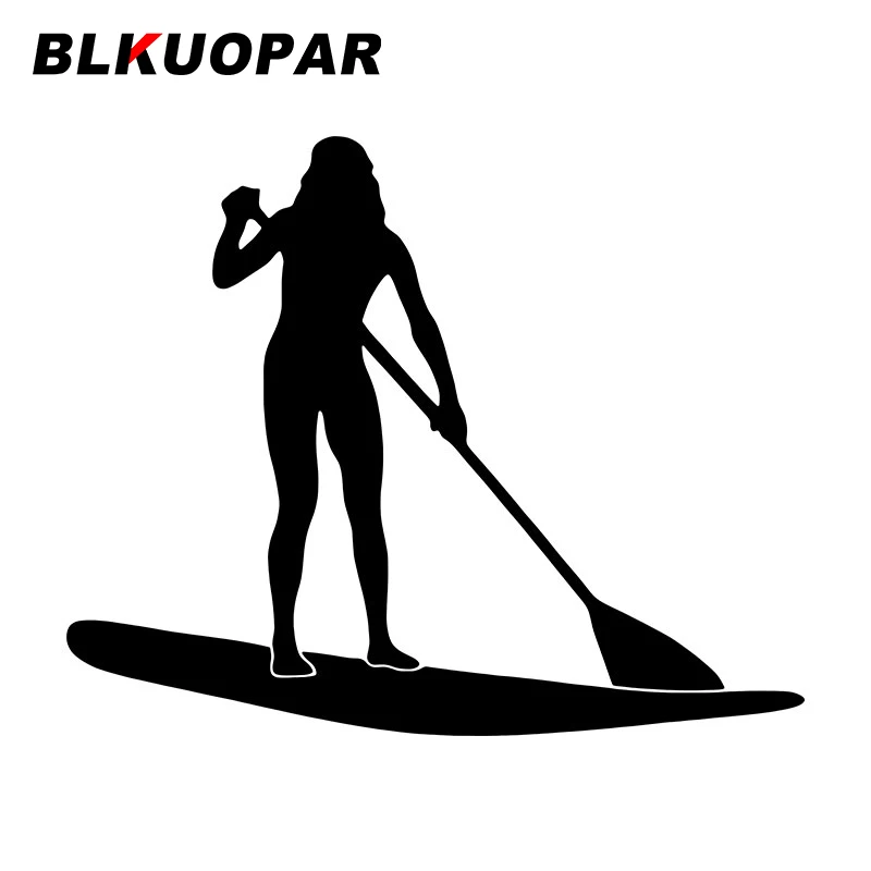 BLKUOPAR Stand Up Paddle Board Sup Girl Car Stickers Surfing Quickblade Decals Creative Scratch-Proof Motorcycle Surfboard Lable