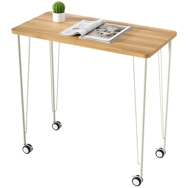 

Mobile bedside sofa table bay window table roller pulley computer table