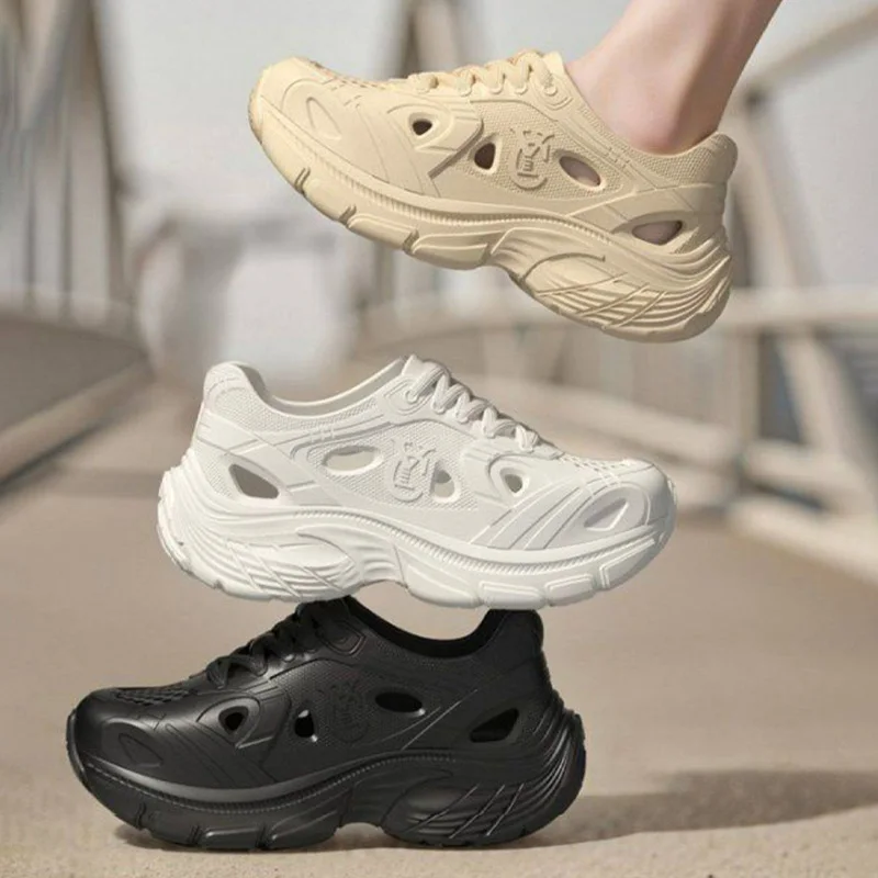 Spring New Breathable Closed Toe EVA Sandals Women Fashion Thick Sole Platform Sports Shoes Woman Outdoor Non Slip Wading Shoes