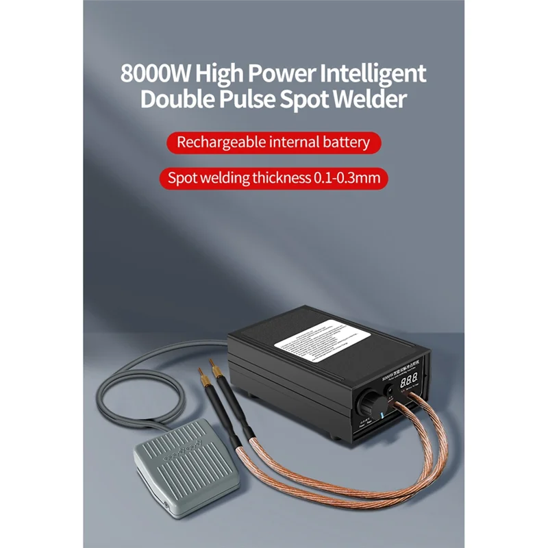 AEE2-8000W Saldatore a punti ad alta potenza Saldatori portatili a corrente regolabile per pedale per utensili manuali a batteria 18650