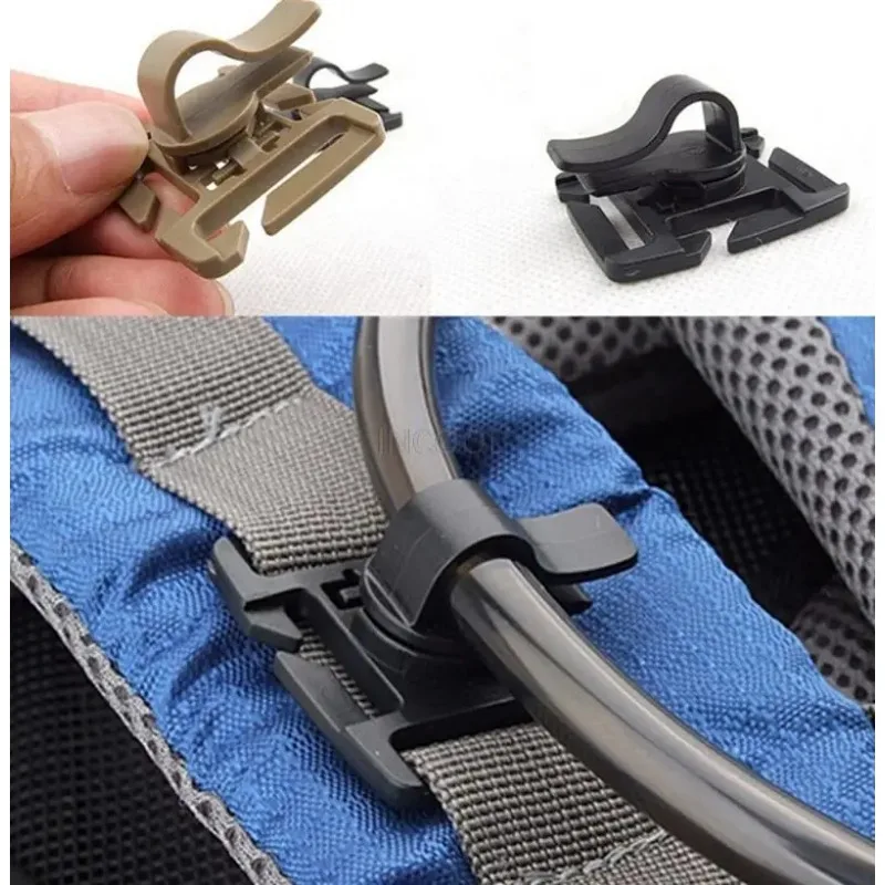 Drink Tube Clip Water Pipe Hose Clamp Backpack molle webbing tactical buckle outdoor camp attach web Hydration Hydrolink Bladder