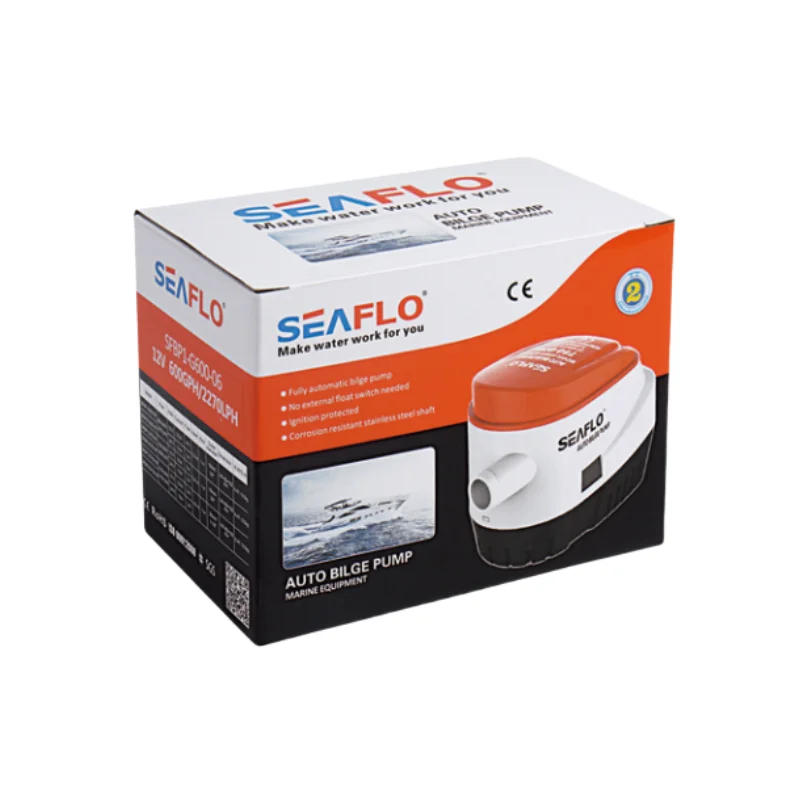 SEAFLO 06-Series 750GPH 12V/24V Automatic Submersible Bilge Pump for Boat Marine Use Built-in Float Switch 3/4" Outlet image 6