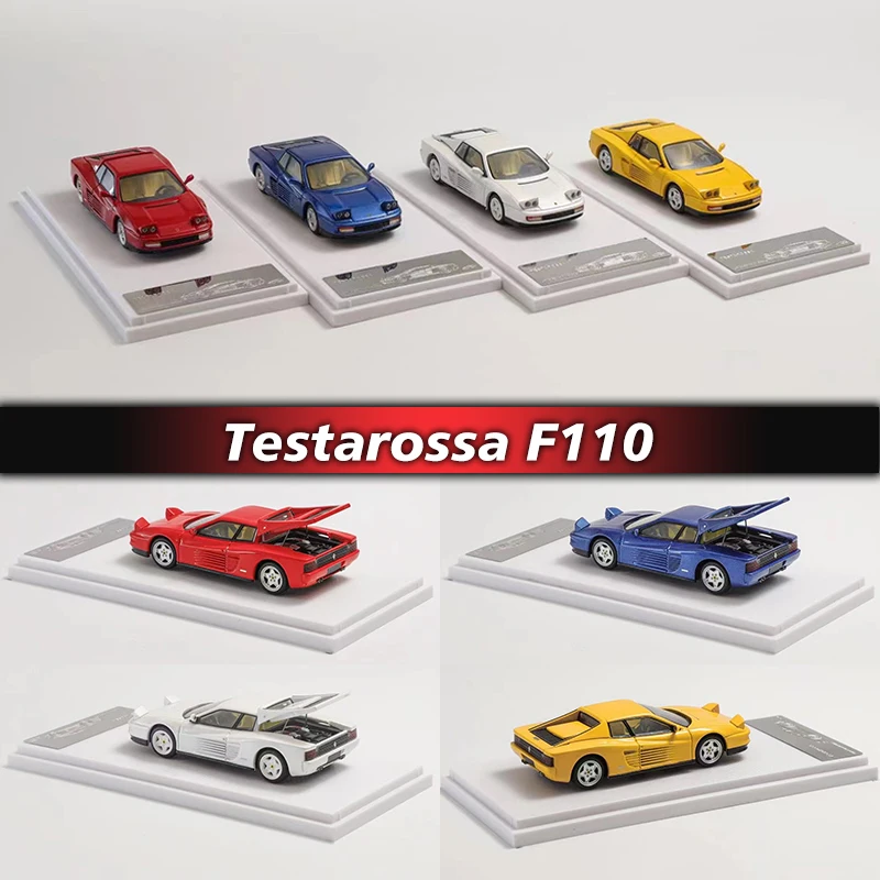 

PreSale XF 1:64 Testarossa F110 Openable Hood Diecast Diorama Car Model Collection Miniature Toys