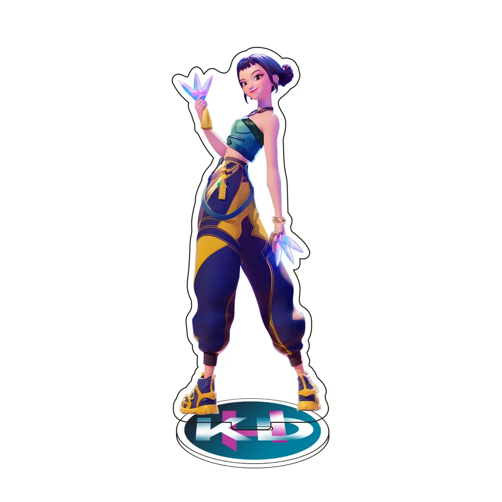 2025KPop Demon Hunters Rumi Mira Zoe platos acrílicos de pie modelo Huntrix decoración de escritorio accesorios de adorno regalo de cumpleaños