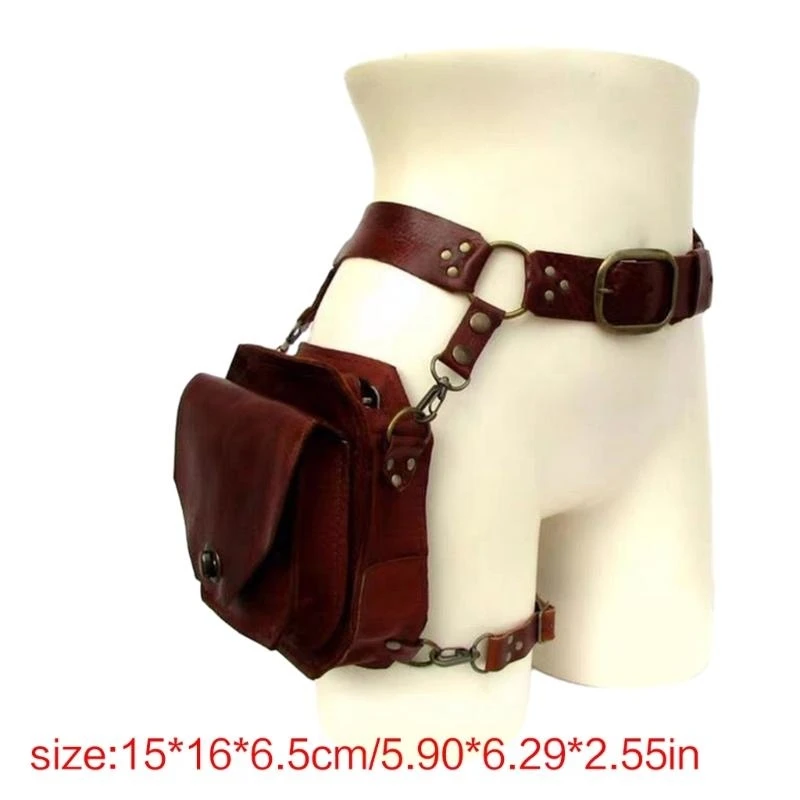

H3CB Steampunk Waist Pack Thigh Bag Medieval Waist Belt Drop Leg Bag Fanny Waist Bag