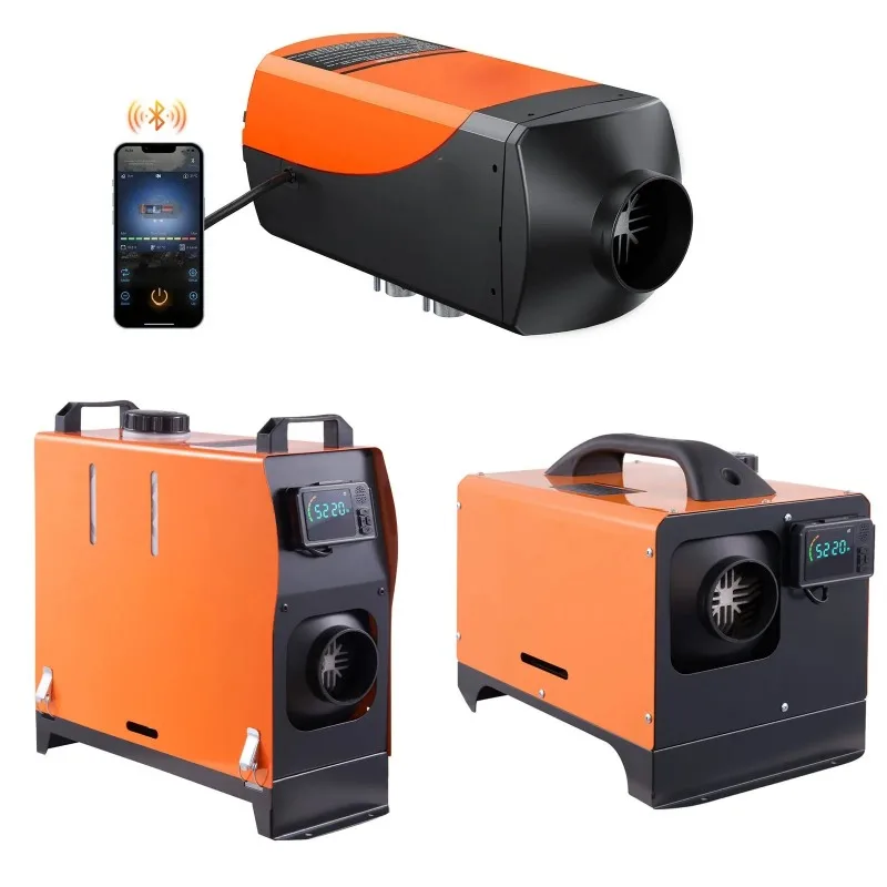 8KW Diesel Air Heater Bluetooth All-on-one Diesel Heater with LCD Portable Parking Heater for Trailer Camper Van Boat