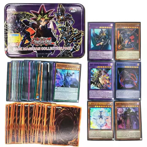 Yu-Gi-Oh Deck 783 DARK MAGICIAN COLLECTION PACK Holographic Golden White Dragon Duel Game Collection Card with Tin Box