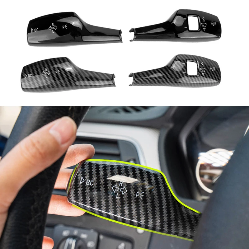 Car Turn Signal Windshield Wiper Lever Switch Cover Trim For BMW 1 3 5 6 7 Series GT  F30 F35 F20 F21 F10 F11 F18 F07 F01 F02