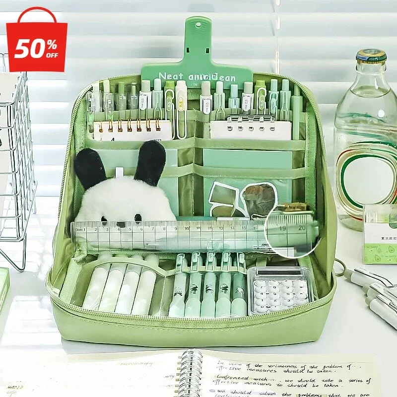 12 레이어 대용량 연필 케이스 좋은 찾고 다기능 분류 보관 문구 보관 가방 1pc