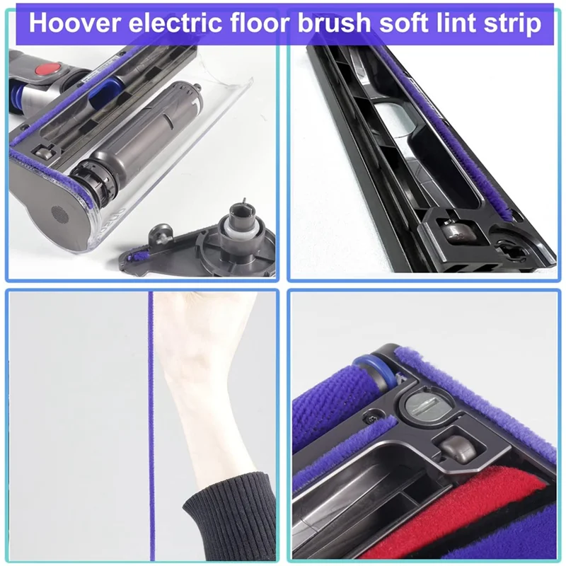 A94E-เปลี่ยนแปรงสําหรับ Dyson V6 V7 V8 V10 V11 นุ่มลูกกลิ้ง 9 Felt Strips อะไหล่เครื่องดูดฝุ่น