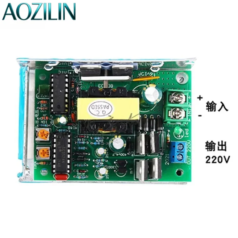 AOZILINFor DC 12V to AC 220V Power Inverter Module 100W Pure Sine Wave Lithium Battery Boost Converter Adjustable Output Voltage