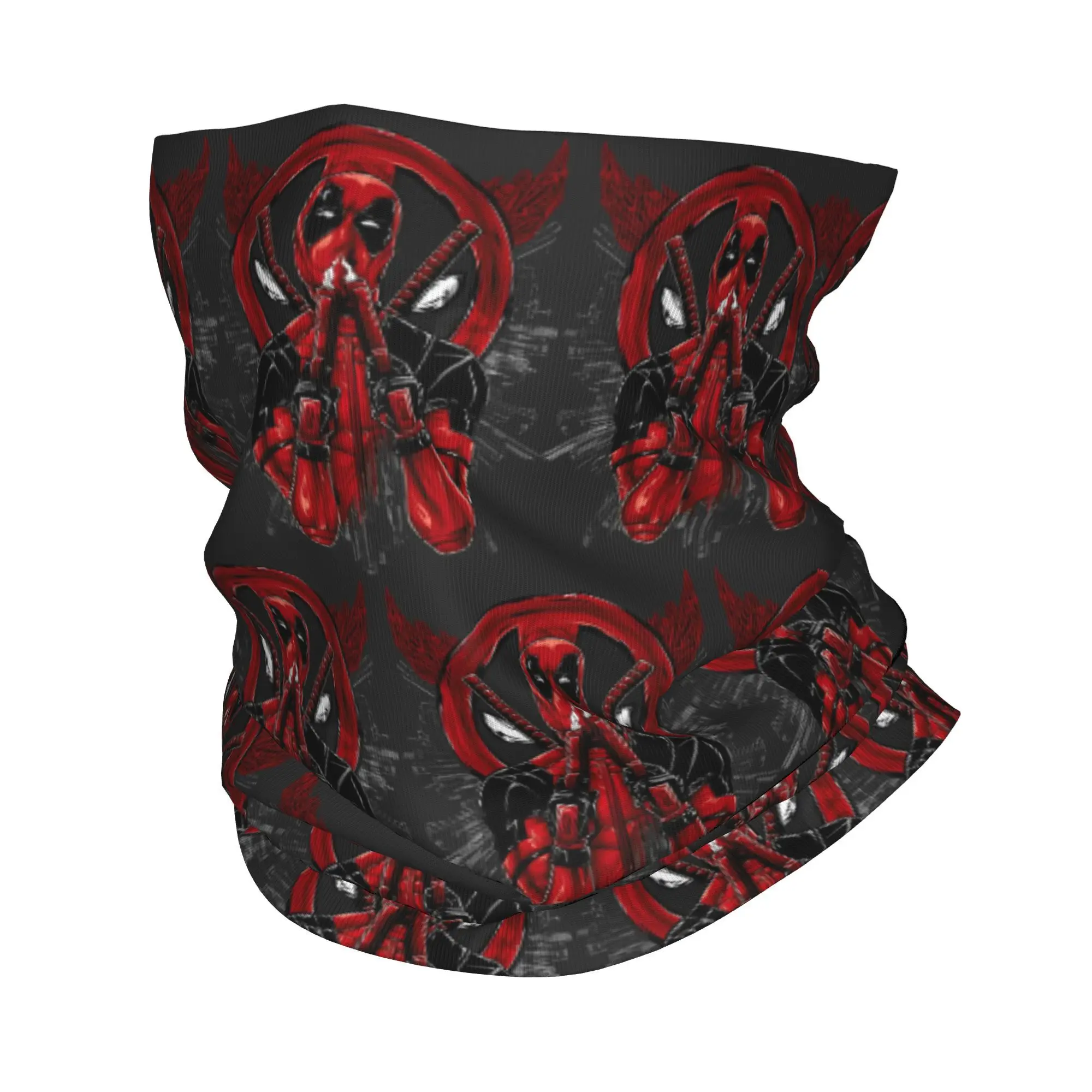 Custom Deadpool Superhero Winter Headband Neck Warmer Men Women Hiking Camping Tube Scarf  Face Bandana Gaiter