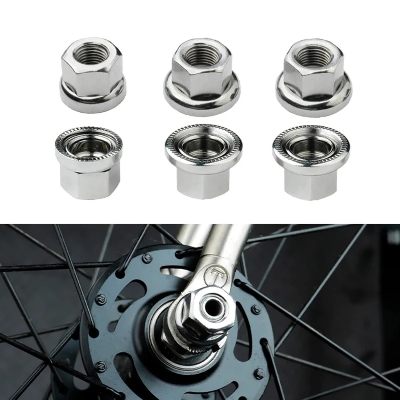 2PCS Steel Bike Bike Wheel Track Nut Sizes Metric9/10/3/8-26tpi For Bike