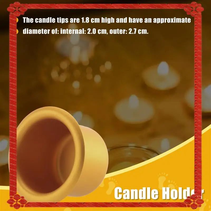 24-Hour Delivery 20 Pcs Metal Candle Insert For Taper Candles Decorative Candle Holder DIY Candle Holder Set For Tree Candles Ta