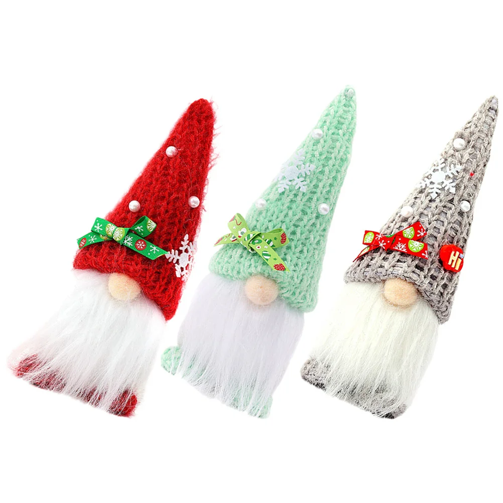 

3Pcs Faceless Gnome Christmas Ornaments Tabletop Centerpiece Holiday Room Decor Christmas Gnomes