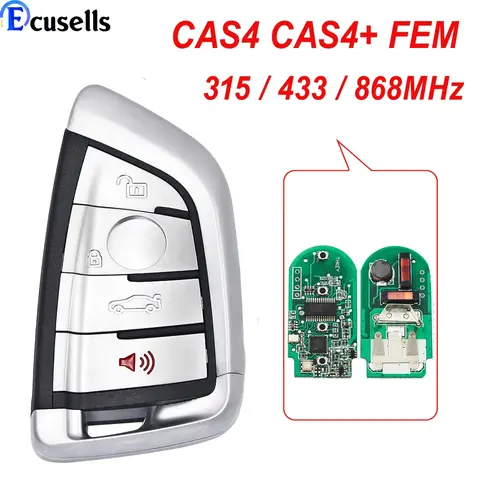 4 Buttons 315/433/868MHz Smart Remote Key Fob for BMW CAS4+/FEM F-Series X3 X4 M2 M3/M4 2011-2017 With id49  Chip