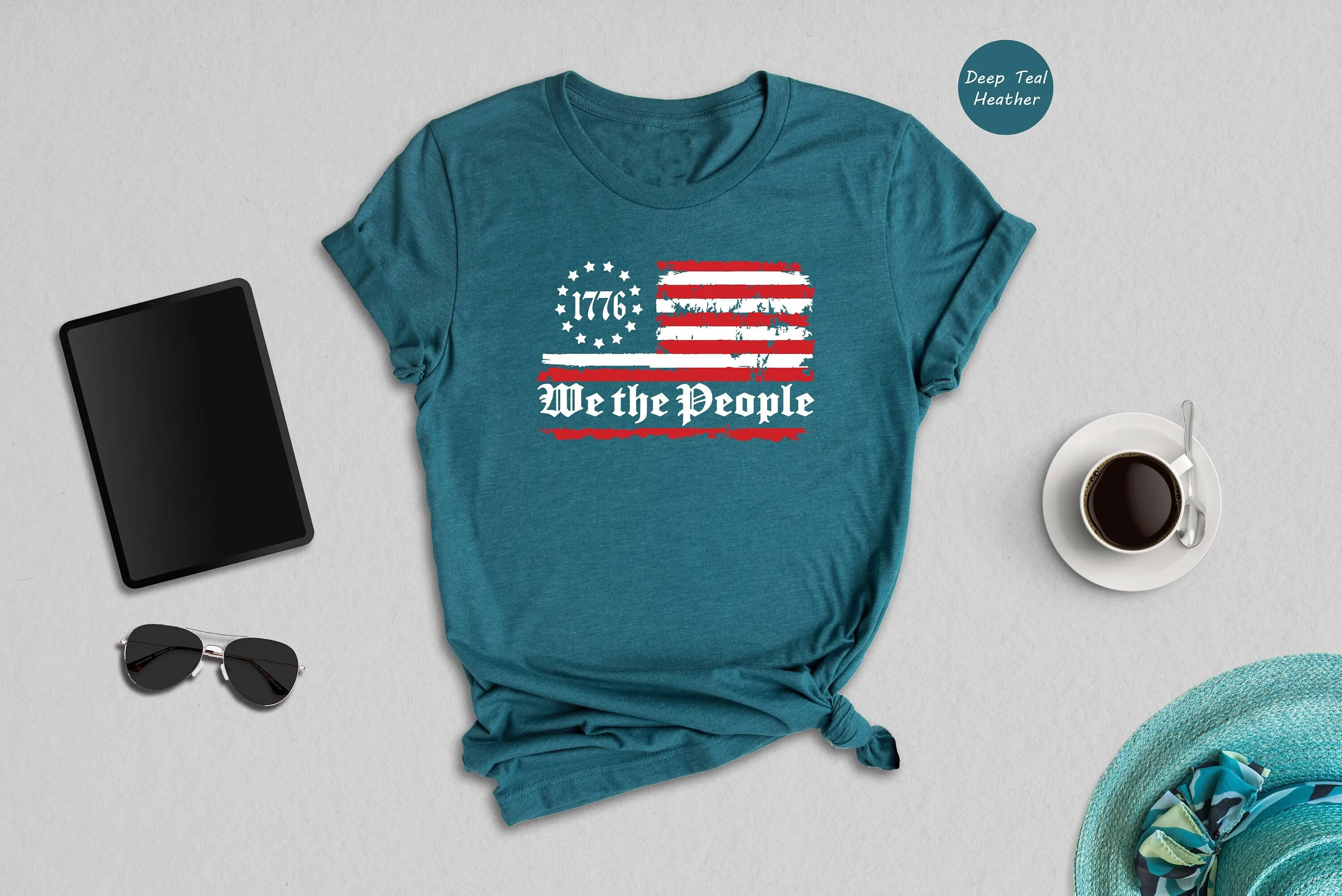 We The People T Shirt Patriotic Labor Day Fourth of July American History 1776 Independence