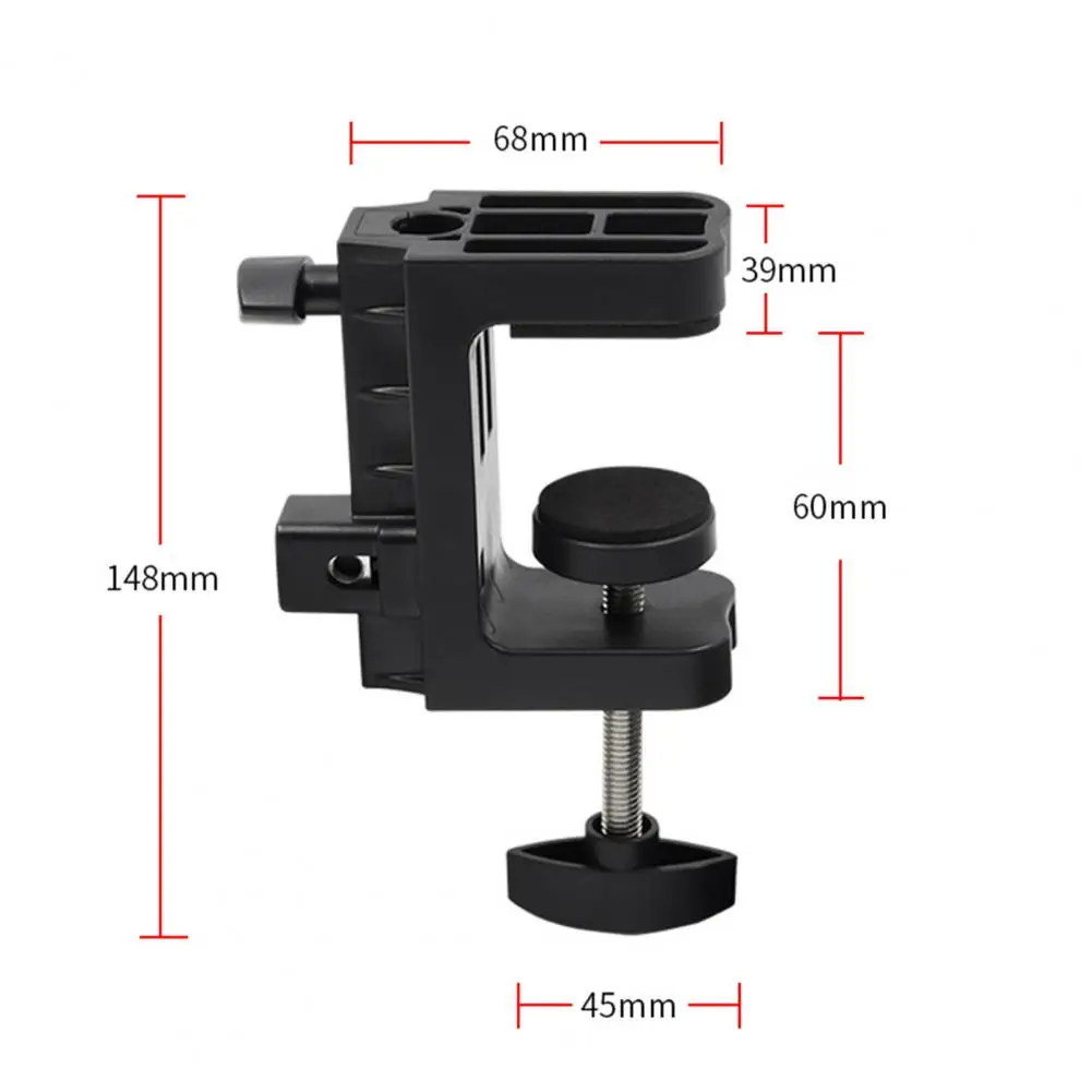 Light Clamp Holder Universal C-clamp Desktop Mount Stand 360-degree Rotating Table Support Compact Portable Holder for Monitors