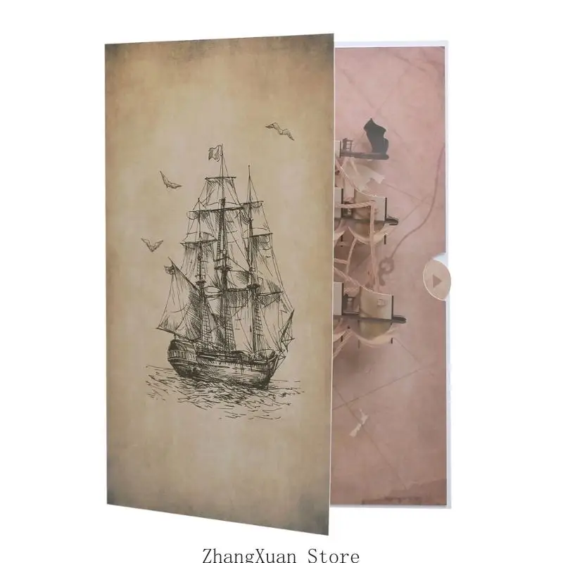 Stilvolle Dankeskarte mit Segelbooten für Hochzeiten, Geburtstage, Partys, Grußkarte mit Umschlag für unvergessliche Anlässe, 3 – Detail 2