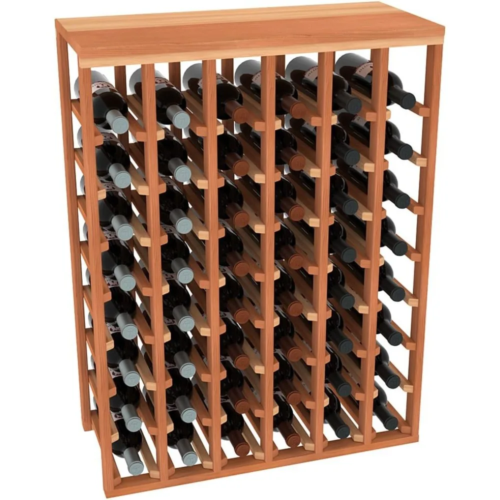 Creekside 48 Bottle Table Wine Rack (Redwood) by Creekside - Exclusive 12 inch deep design conceals entire wine bottles. Hand-sa