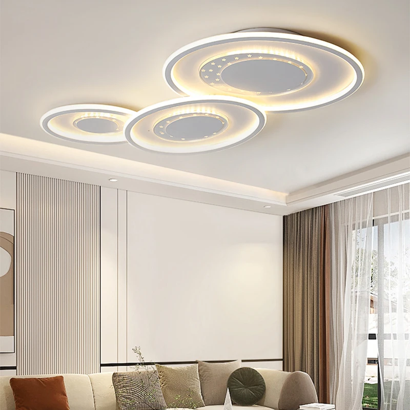 Modern Minimalist Atmosphere Whole House Eye Protection Chandeliers Cream Wind Cobblestone Bedroom Living Room Ceiling Lights