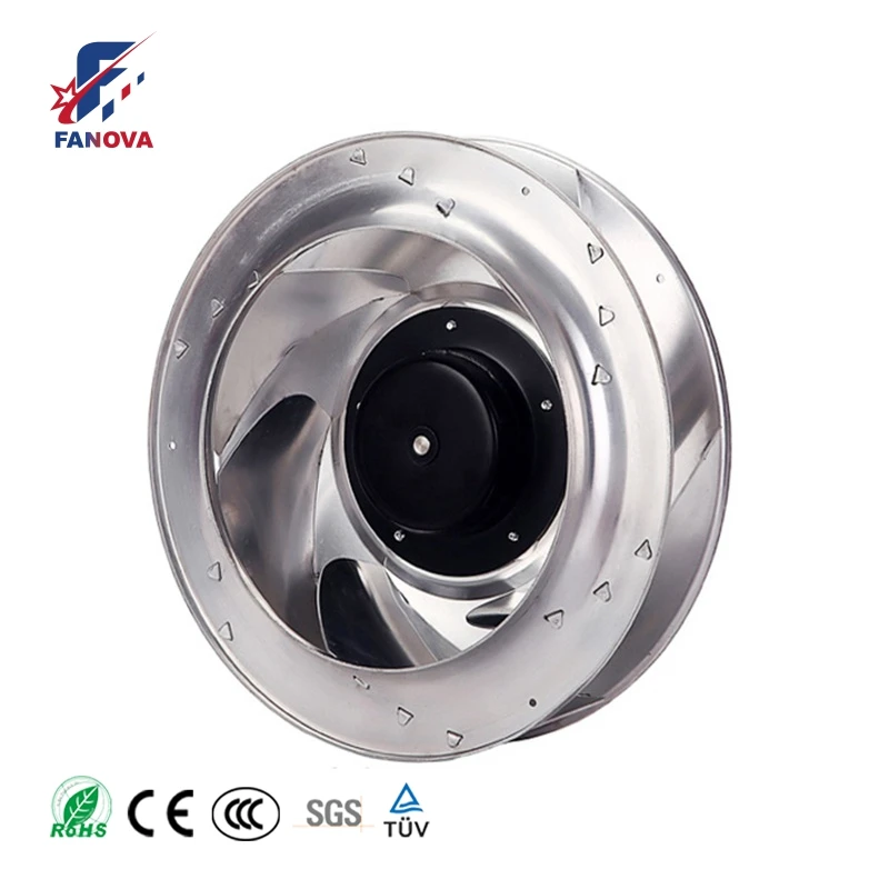 FANOVA 450MM 230V EC Centrifugal Fan With Backward Curve Blade ODM/OEM Customizable 1200W High Power 8400m/H Airflow