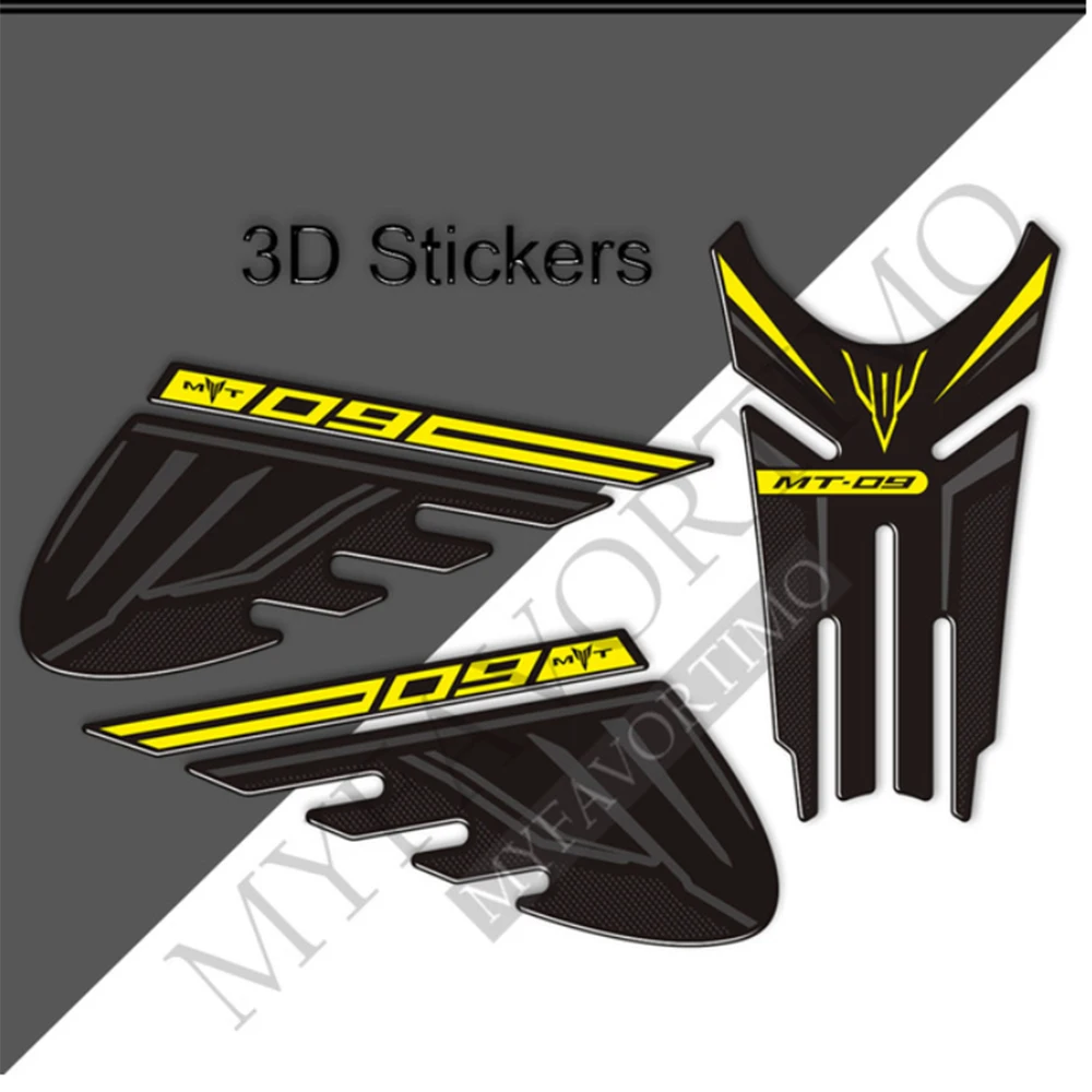 

Motorcycle For Yamaha MT09 MT FZ 09 SP MT-09 Wind Deflector Gas Fuel Oil Kit Knee Tank Pad Protector Stickers Decals 2021 2022