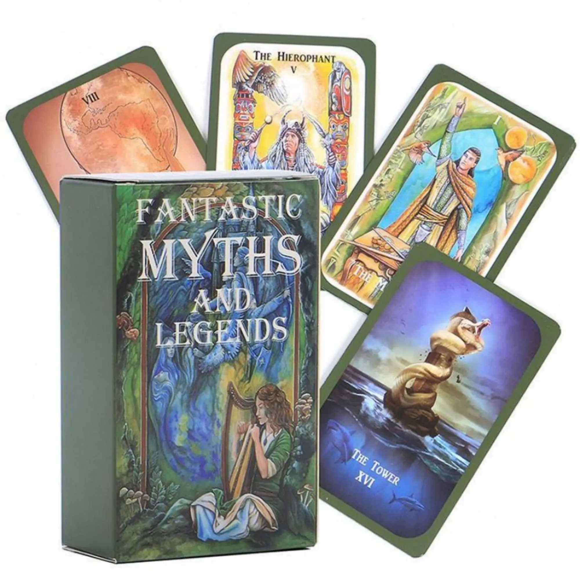 Fantastic Myths And Legends Tarot With Guidebook For Family Party Christmas Halloween Gift Divination Board Game Playing Cards