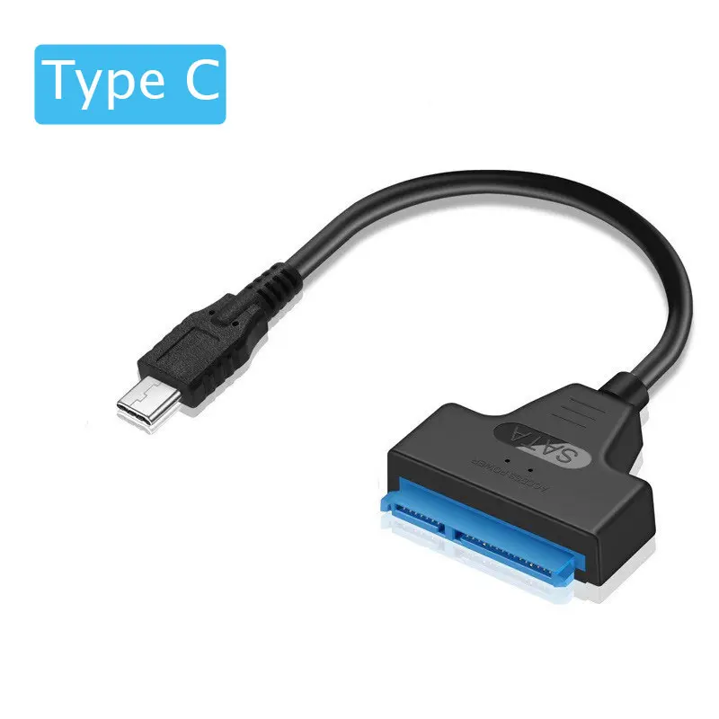 SATA naar USB 3.0/2.0-kabel tot 6 Gbps voor 2,5 inch externe HDD SSD harde schijf SATA 3 22-pins adapter USB 3.0 naar Sata III-snoer - afbeelding 1
