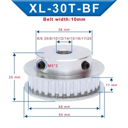 XL30T Timing Pulley Bore 5/6/8/10/12/14/20mm Teeth Pitch 5.08mm Aluminum Pulley Wheel Teeth Width 11mm For 10mm XL Timing Belt
