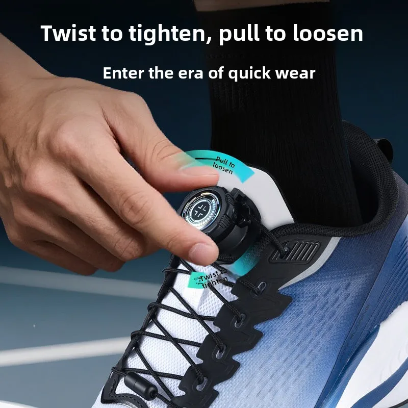 No-Tie Running Shoes Men's Fixed Buckle Button Automatic Clip Lazy Man's Shoelaces Nylon Material Convenient for Daily Use