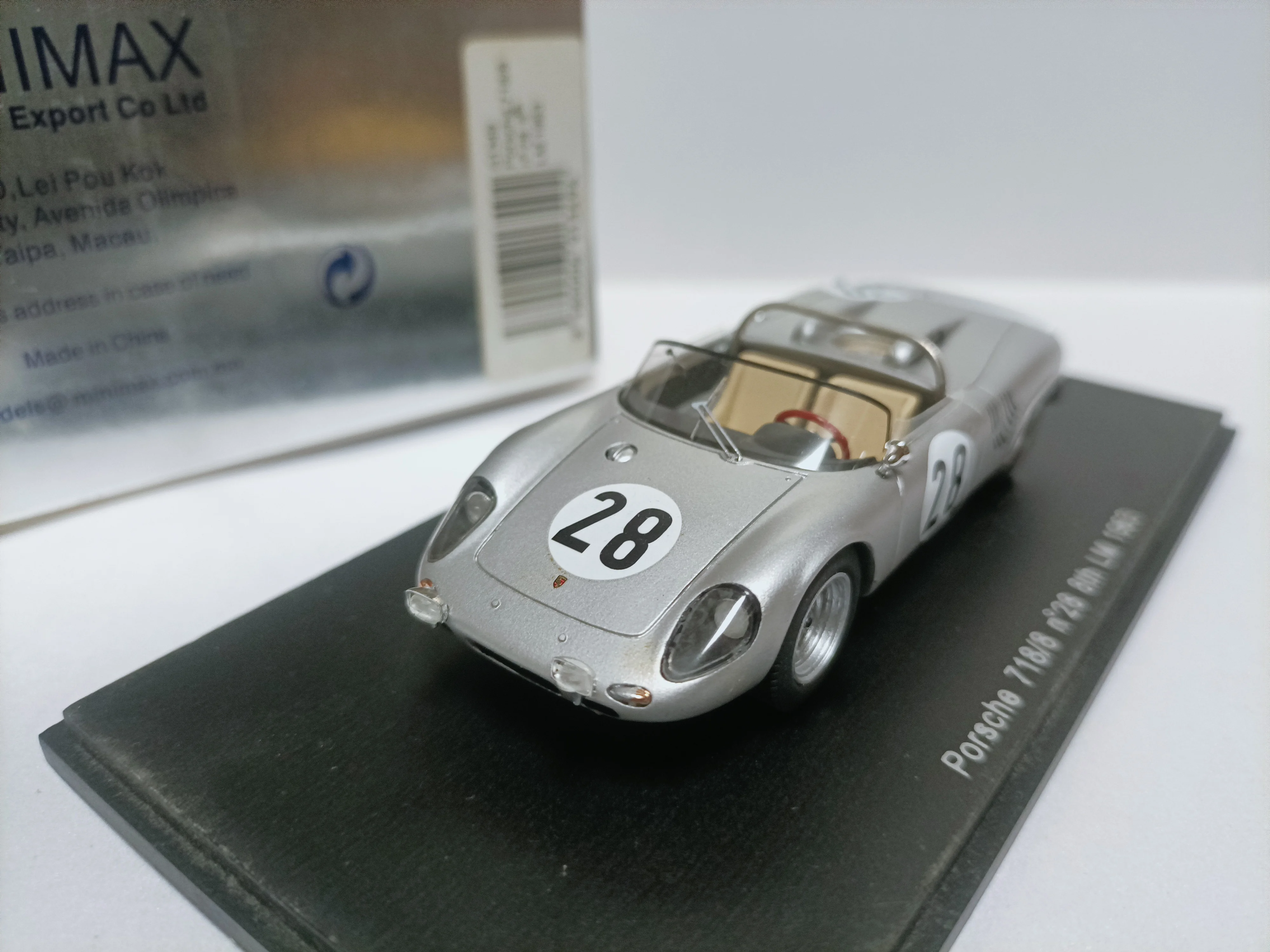 سبارك 1 43 بورش لو مان رالي سيارة موديل بورش 718/8 8th LM 1963