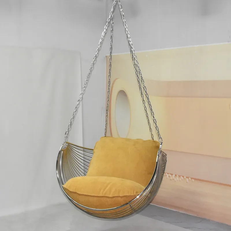 Xinmai Light Luxury Swing Hanging Chair Indoor Balcony Stainless Steel Adult Cradle for Living Room Home Use