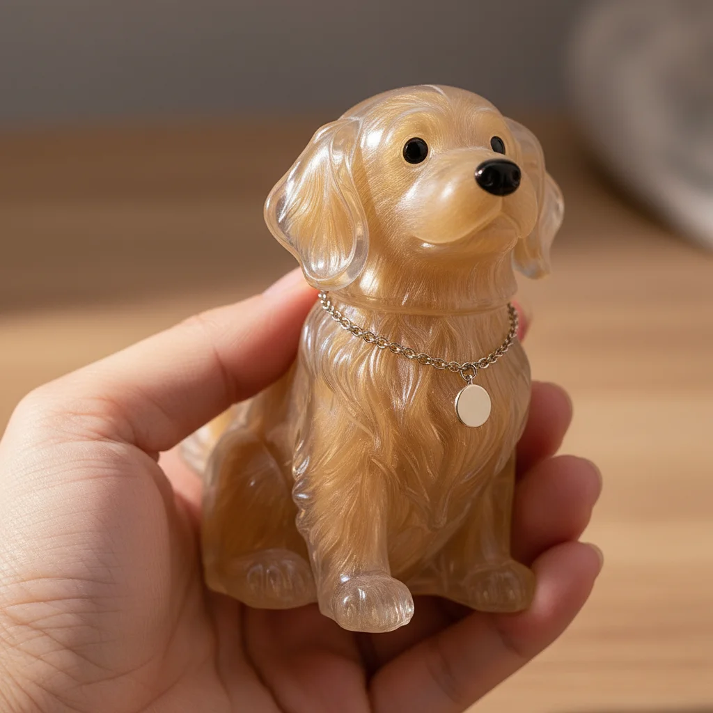 Clear Pet Hair Keychain Cute Dog Fur Keepsake Holder Creative Transparent Pet Hair Memorial Collection Pendant For Dog/Cat 2026