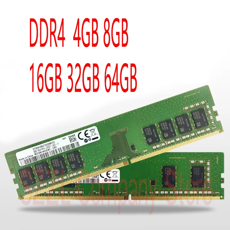 Memória de servidor DDR4, 8GB, 16GB, 4GB, 32GB, 64GB, 2400, 2133MHz, ECC REG, PC4-2133P, 2400T RAM