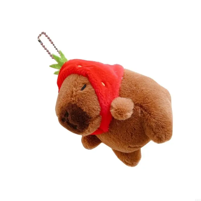 M3GE Plush Pendant Cosplay Capybara Keychain Novelty Stuffed Animal Girls Gift