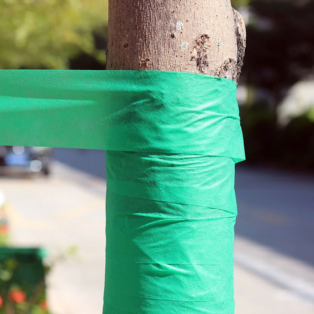 Breathable Non Woven Tree Protection Wrap 2 Rolls 10cm x 35m for Frost Sun and Animal Protection Tree Bark Shielding in Garden