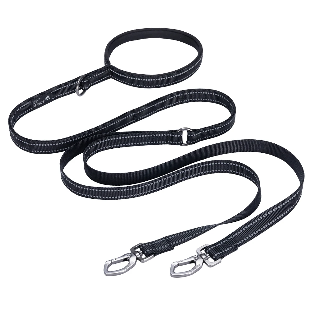 Thin Double Hook Dog Leash Outdoor Training Two Dogs Extended Pet Leash Walking the Dogs Traction Rope for Small Medium Dogs