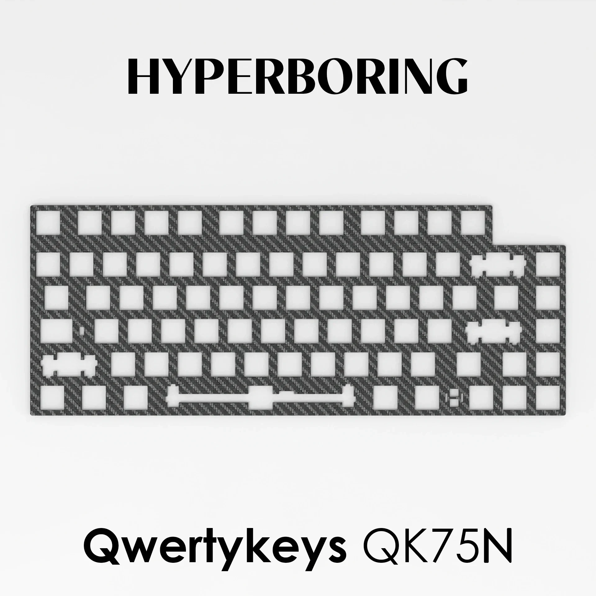 

Qwertykeys QK75N keyboard PC PP POM FR4 Aluminum Plate ( PCB-mounted and Plate-mounted types )