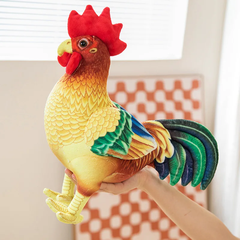 34/44 cm Kawaii Imitation Hahn Plüsch Spielzeug Puppen Lustige Cartoon Riesen Hahn Gefüllte Puppen Echte Lift Tiere plüsch Spielzeug