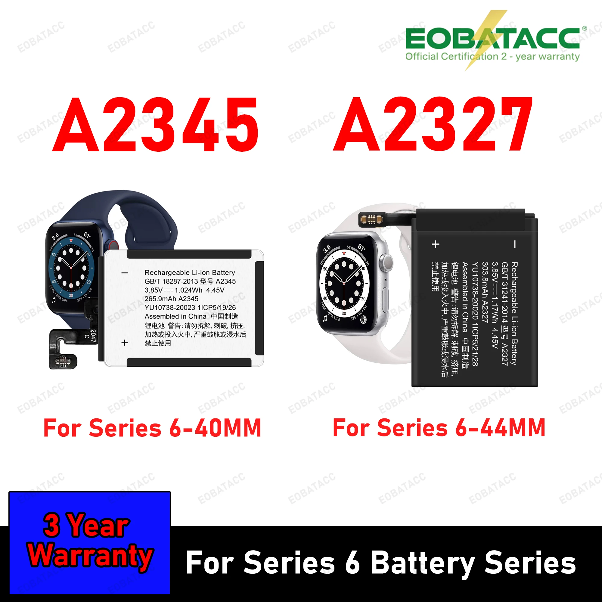 

Новинка 2023 года, 100% аккумулятор A2345 A2327 для Apple Watch Series 6, 40 мм, 44 мм, аккумуляторы IWatch 6, 44 мм, 40 мм, аккумулятор + бесплатные инструменты