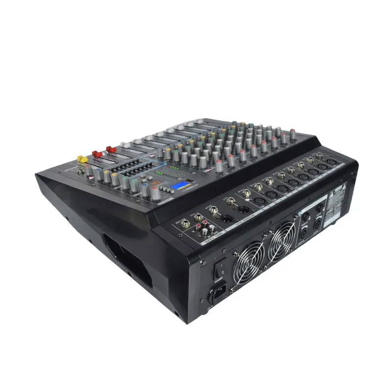 YYHC-R-1600 1600W*2 Professional 8-Channel Power Mixer KTV Mixing Console with Reverb Equalizer