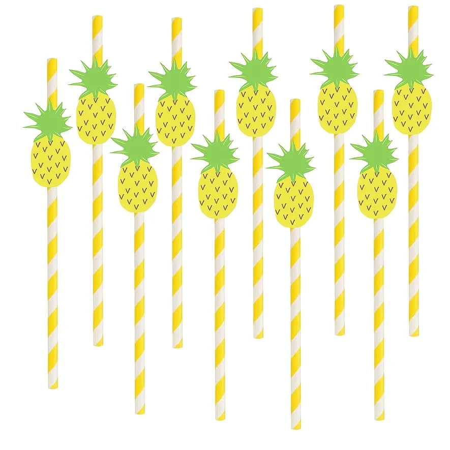 20/60/100 stücke Daisy Sonnenblume Zitrone Erdbeere Liebe Einweg Trinkhalm Hochzeit Geburtstag Party Milch Tee Saft decor Supplie – Detail 3