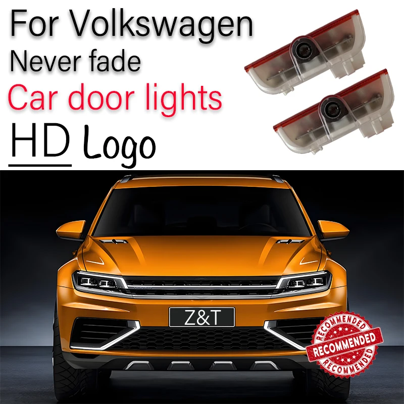 HD Glass Lens Car Door Light Welcome Lamp Never Fade For VW Touareg Teramont Passat CC Magotan Touran Golf Tuguan Tayron