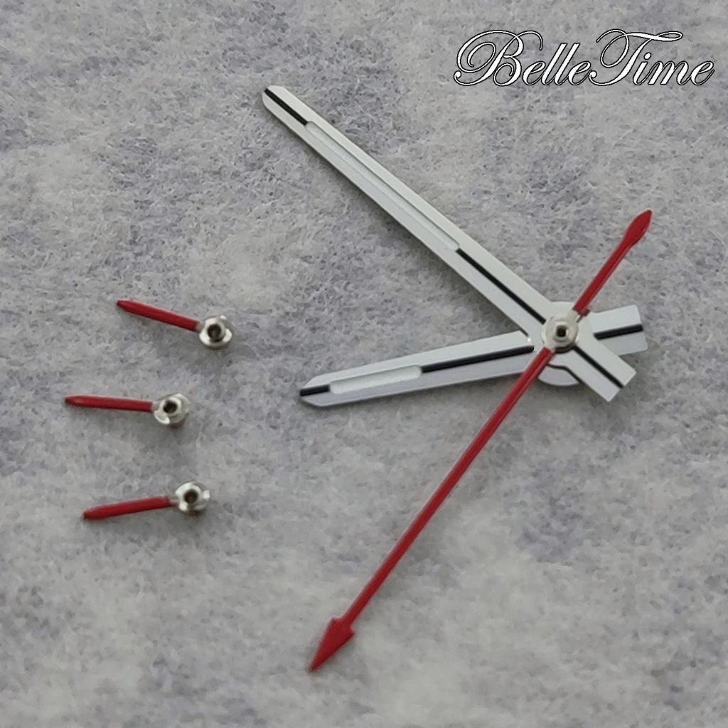 Silver Red For VK63 VK64 Quartz Movement High Quality 6Pins Watch Hands Green Luminous Watches Pointers Accessories