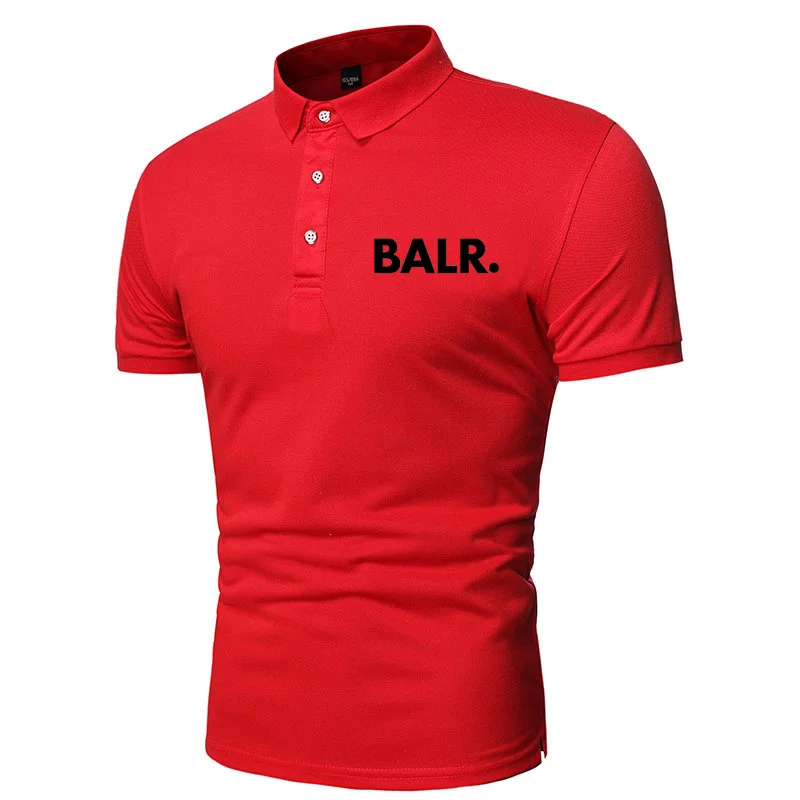 2024 BALR Summer New Men\'s Casual Short-sleeved Polo Shirt Fashion Lapel T-shirt Breathable Men\'s Shirt Fashion Street Clothing