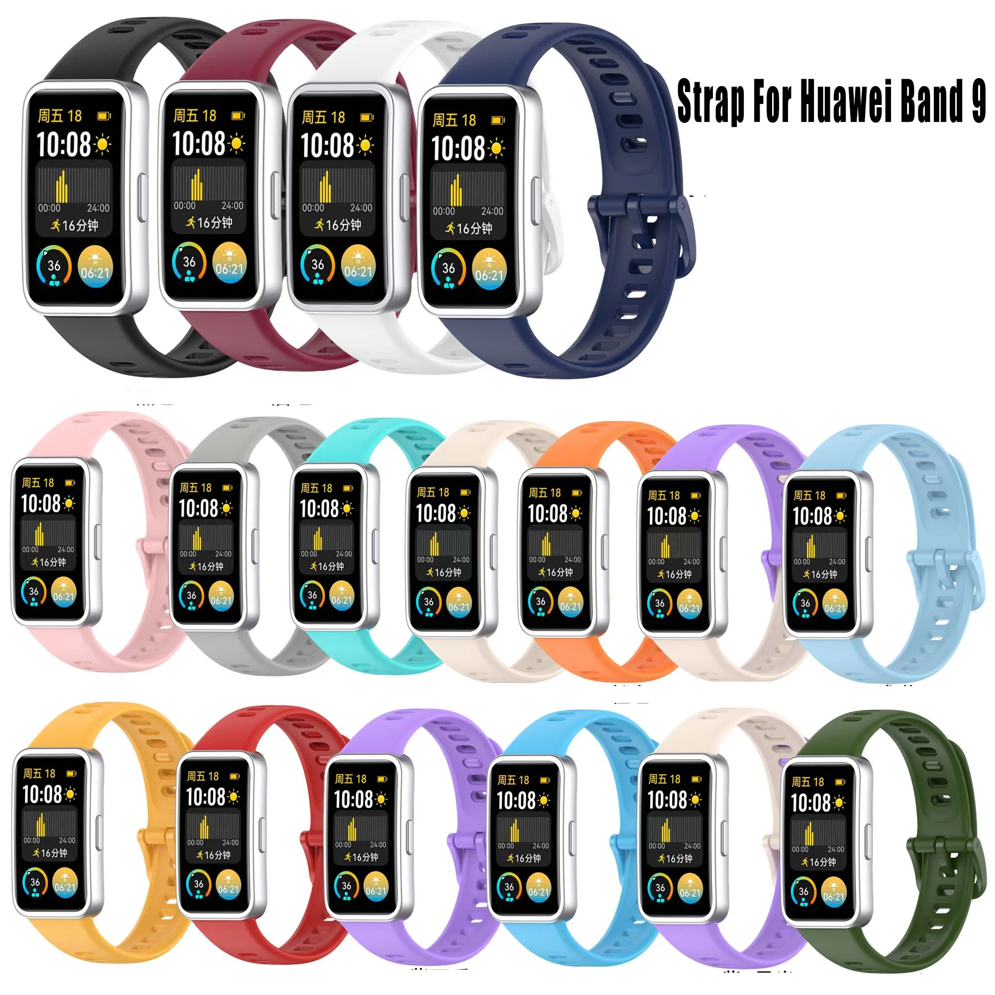 Strap For Huawei Band 8 9 10 Accessories Smart Watch Replacement watchband Silicone Bracelet For Huawei Band 8 10 correas
