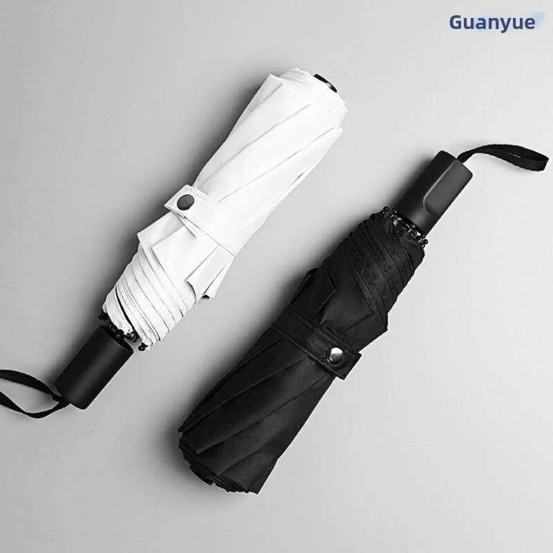 

Sunshade Umbrella Black Glue Rain And Sun Dual Purpose Men's Color UV Protection Anti-UV Compact Stainless Steel Stick