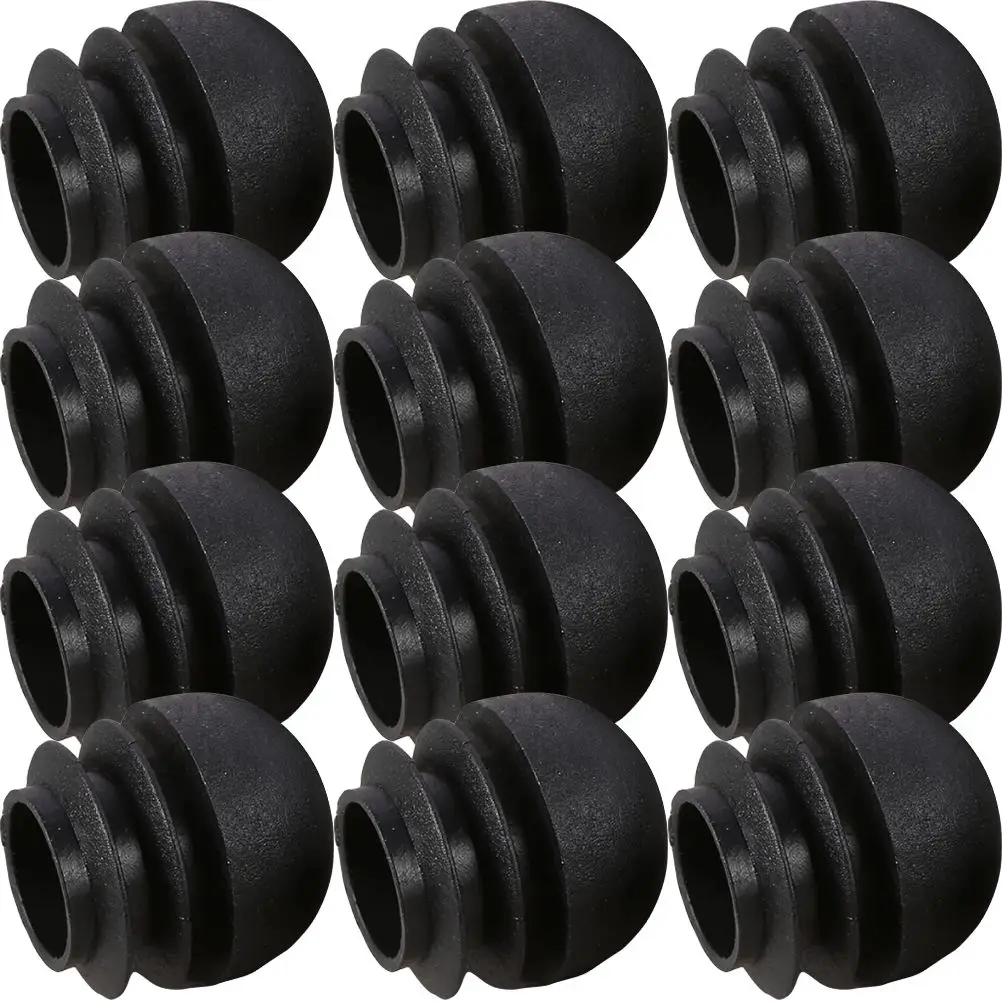 

30pcs Round Head Tube Plugs PP Furniture Legs Glide Chair Tips Bench Table Bar Stools Patio Plastic End Caps Tubing Plug