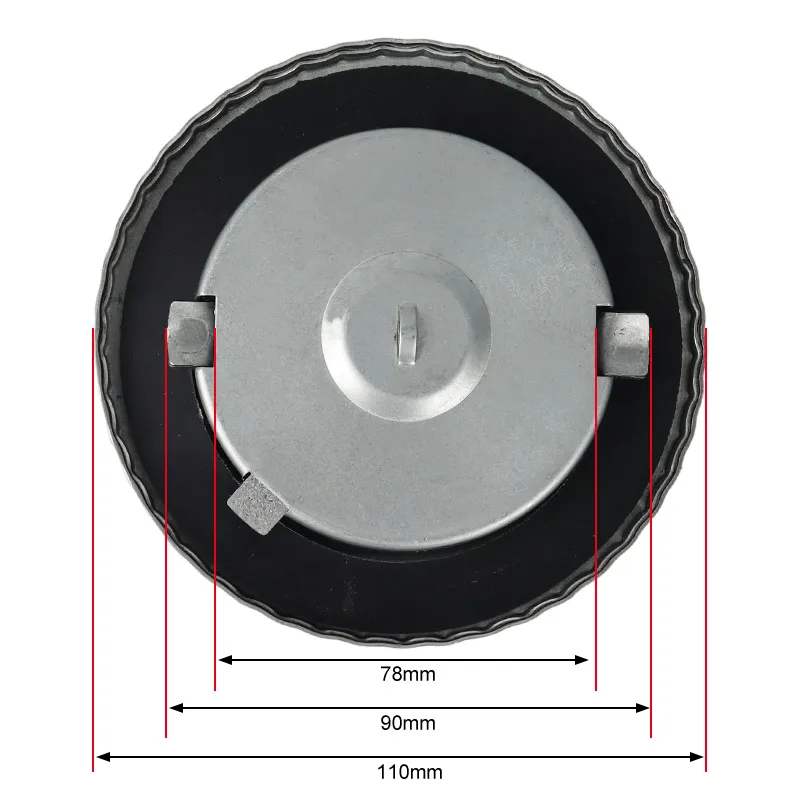 1 Set Fuel Tank Cap 110mm Chrome Universal Tank Cover Lockable With 2 Keys For RVs Caravan Vans Tractor Truck Excavator